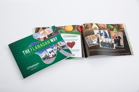 company history book, corporate history book, company anniversary book marking 40 years of Flanagan Foodservice