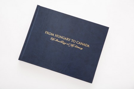 One of many hardcover finishes available from Canadian legacy book publisher and company history writing agency Historical Branding Solutions 