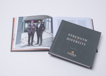 Franchisee story book and franchise company anniversary book for Choice Hotels Canada by corporate history book publisher and business history books publishing house Historical Branding Solutions Inc.